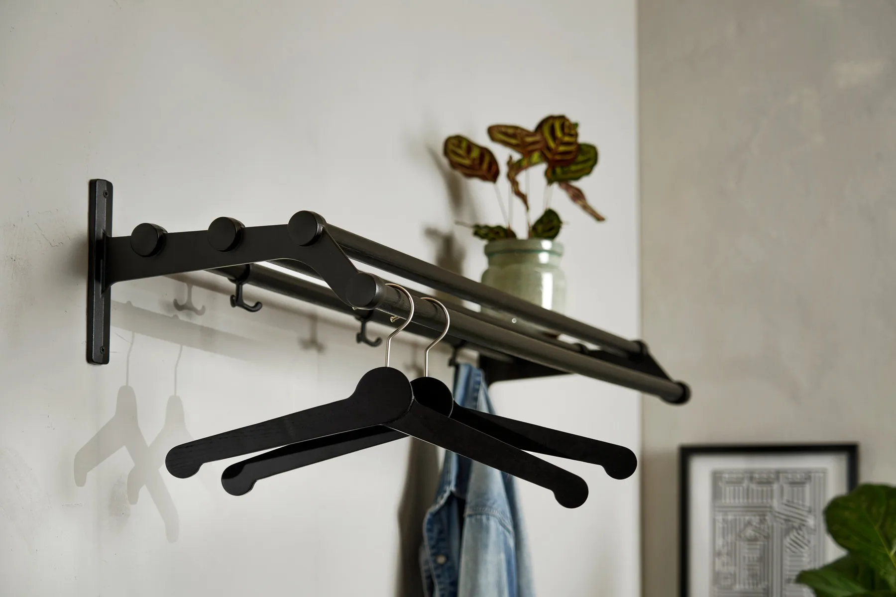 Nostalgi kledinghanger 3-pack, Zwart Essem Design