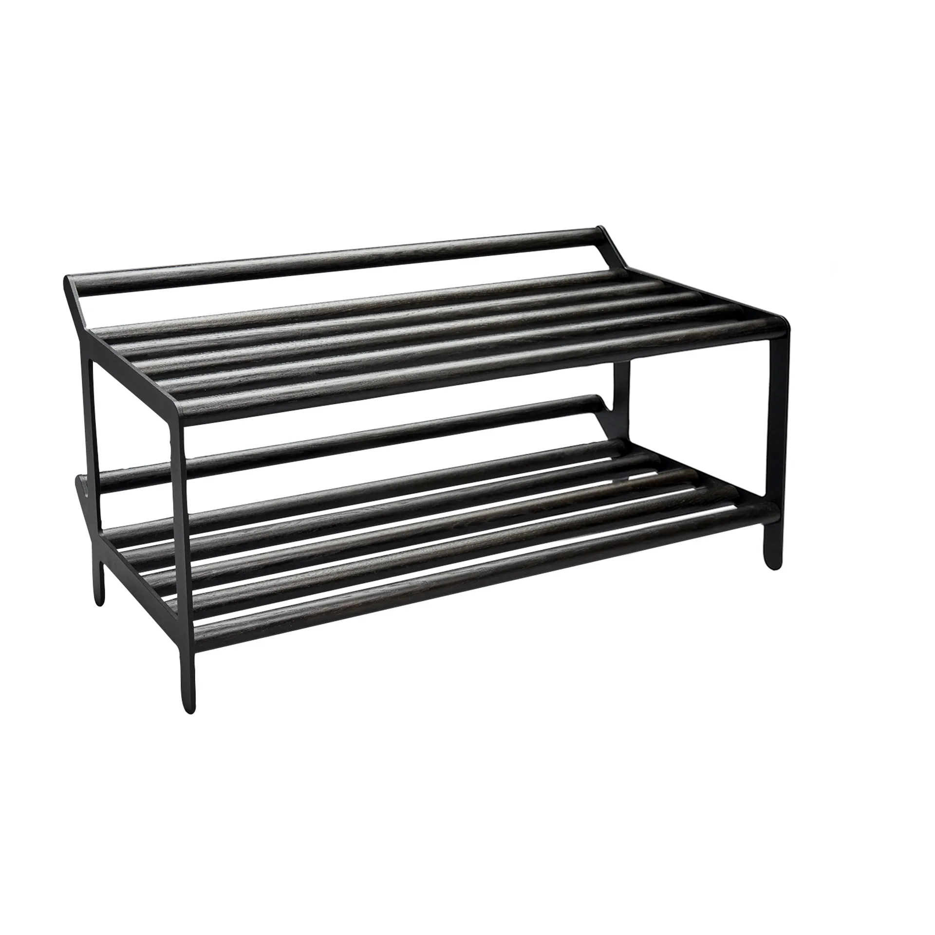 Tamburin schoenenrek 60 cm, Zwartgebeitst eiken-zwart Essem Design