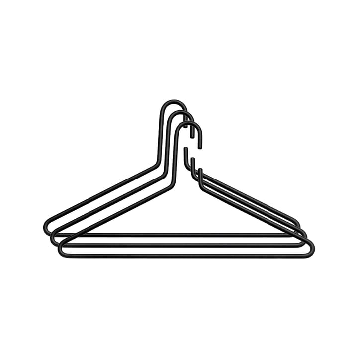 Triangel kledinghanger 3-pack - Zwart - Essem Design