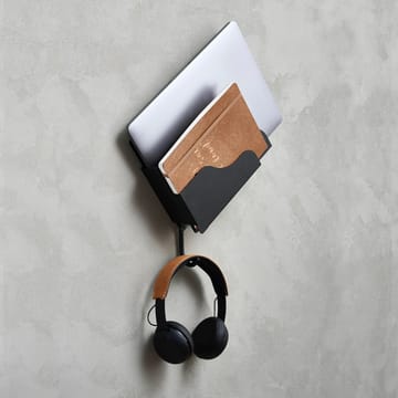 Wall pocket opbergrekje voor aan de muur - Zwart - Essem Design