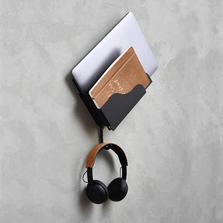 Wall pocket opbergrekje voor aan de muur, Zwart Essem Design