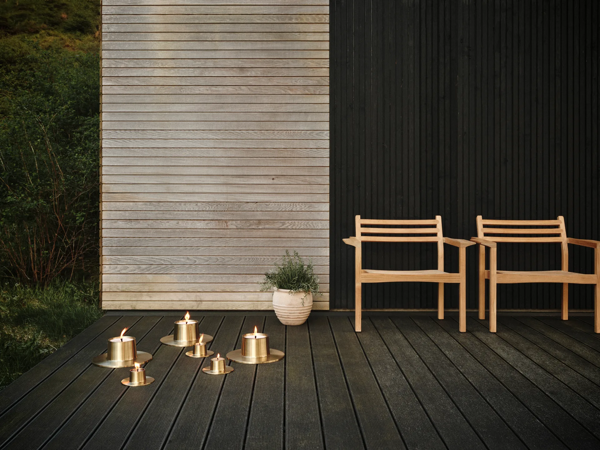 ester & erik buitenkaarsenhouder large 32,3 cm, Gold ester & erik