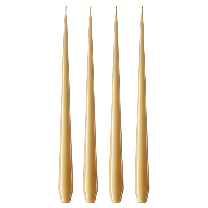 ester & erik kaars 32 cm 4-pack gelakt - Beige 14/2-0 - Ester & erik