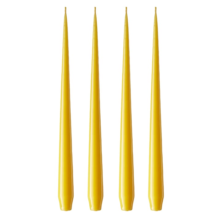 ester & erik kaars 32 cm 4-pack gelakt - DonkerLemon drop 15/2-0 - Ester & erik