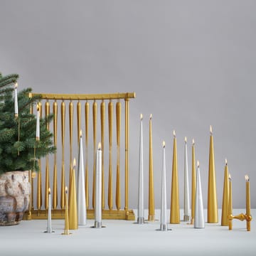 ester & erik kaars 32 cm 4-pack metallic - Silver - ester & erik