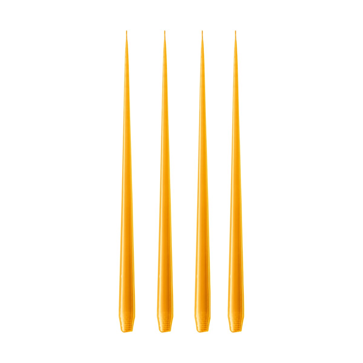 ester & erik kaars 4-pack gelakt 85 Mango, 42 cm | Scandinavisch Interieur | Kaarsen | Geel