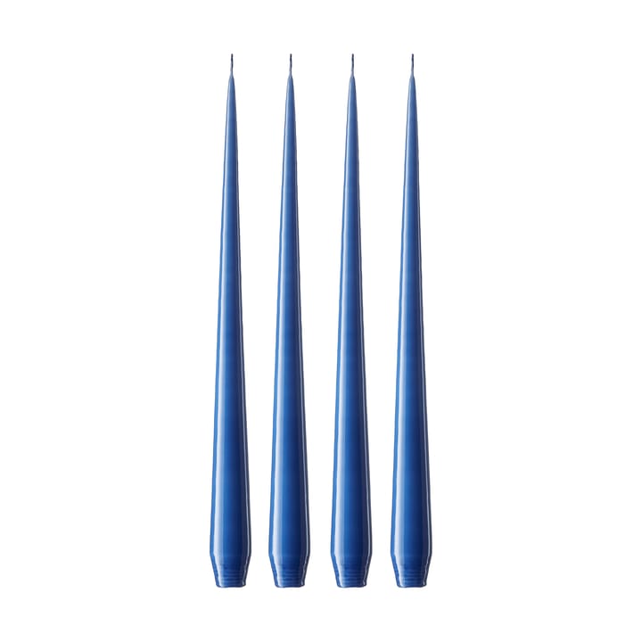 ester & erik kaars 4-pack gelakt - Cornflower, 32 cm - Ester & erik