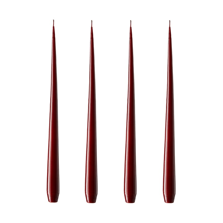 ester & erik kaars 4-pack gelakt - Deep wine, 32 cm - Ester & erik