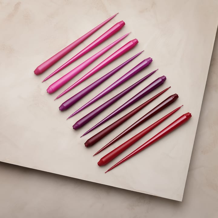ester & erik kaars 4-pack gelakt, Deep wine, 32 cm ester & erik