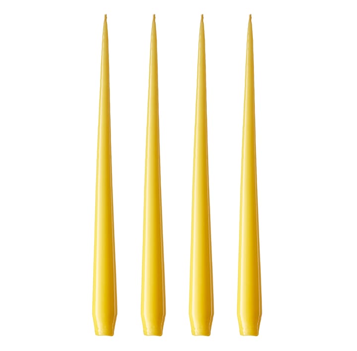 ester & erik kaars 4-pack gelakt - Lemon drop 15-0, 32 cm - Ester & erik