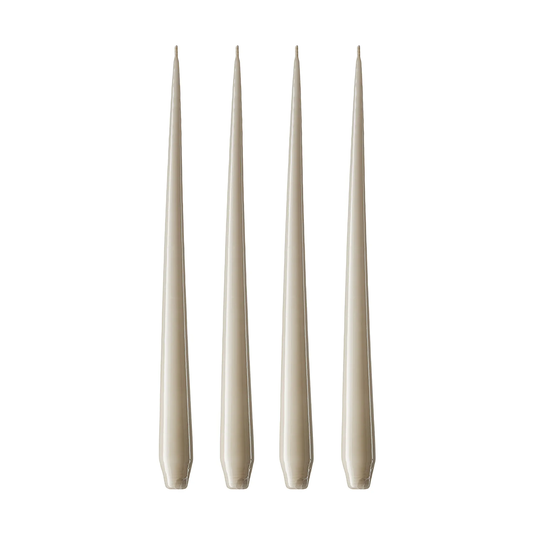 ester & erik kaars 4-pack gelakt, linen grey, 42 cm ester & erik