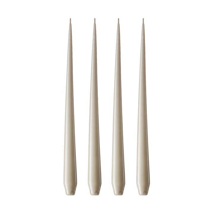 ester & erik kaars 4-pack gelakt - linen grey, 42 cm - Ester & erik