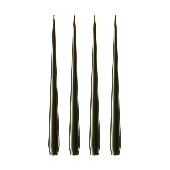 ester & erik kaars 4-pack gelakt - mörk deep forest, 42 cm - Ester & erik