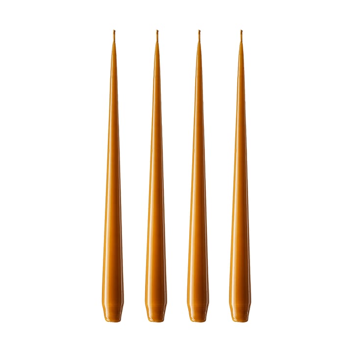 ester & erik kaars 4-pack gelakt - mörk saffran, 42 cm - Ester & erik