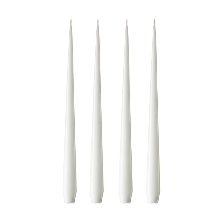 ester & erik kaars 4-pack gelakt - pure white, 42 cm - Ester & erik