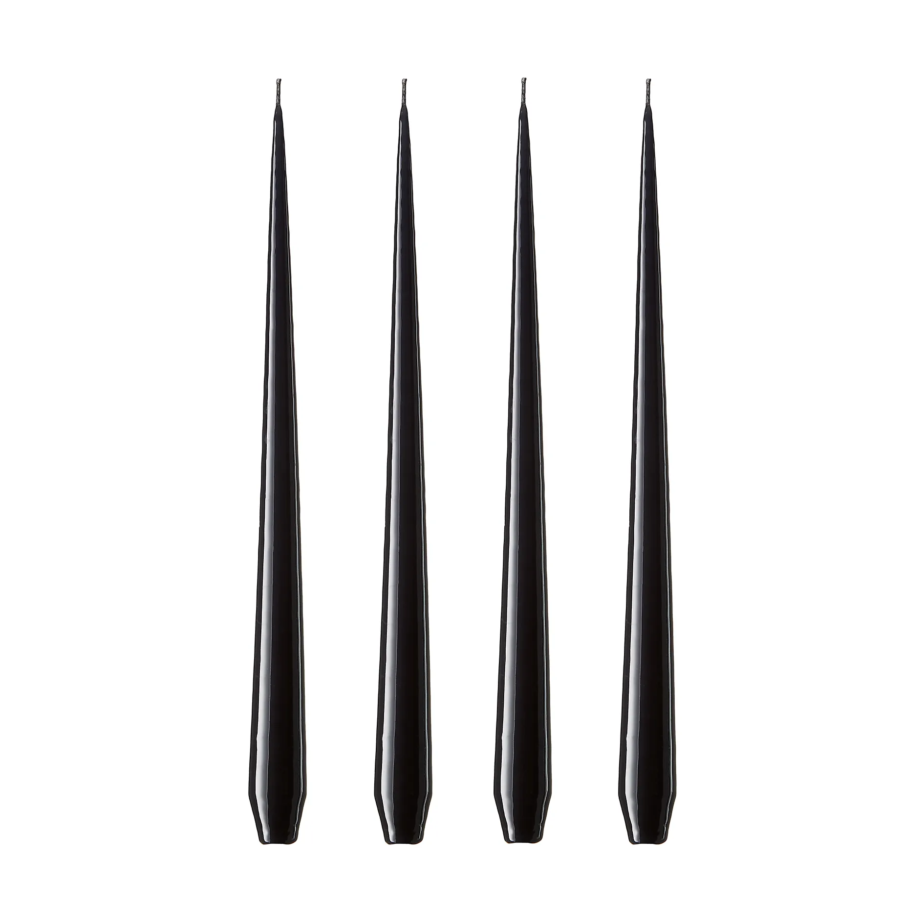 ester & erik kaars 4-pack gelakt, raw black, 42 cm ester & erik