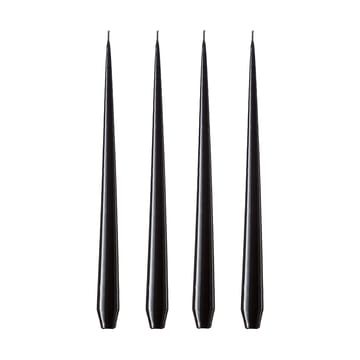 ester & erik kaars 4-pack gelakt - raw black, 42 cm - ester & erik