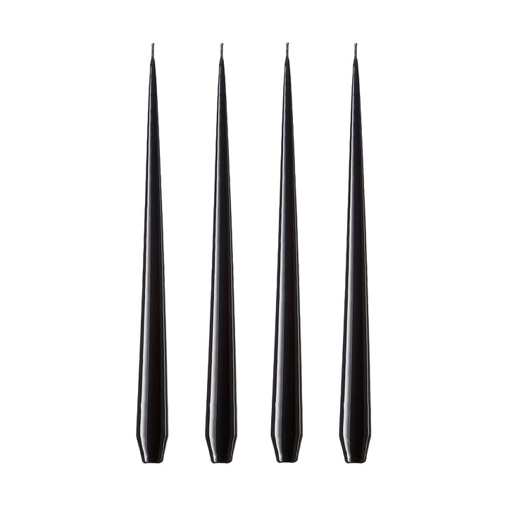 ester & erik kaars 4-pack gelakt, raw black, 42 cm ester & erik