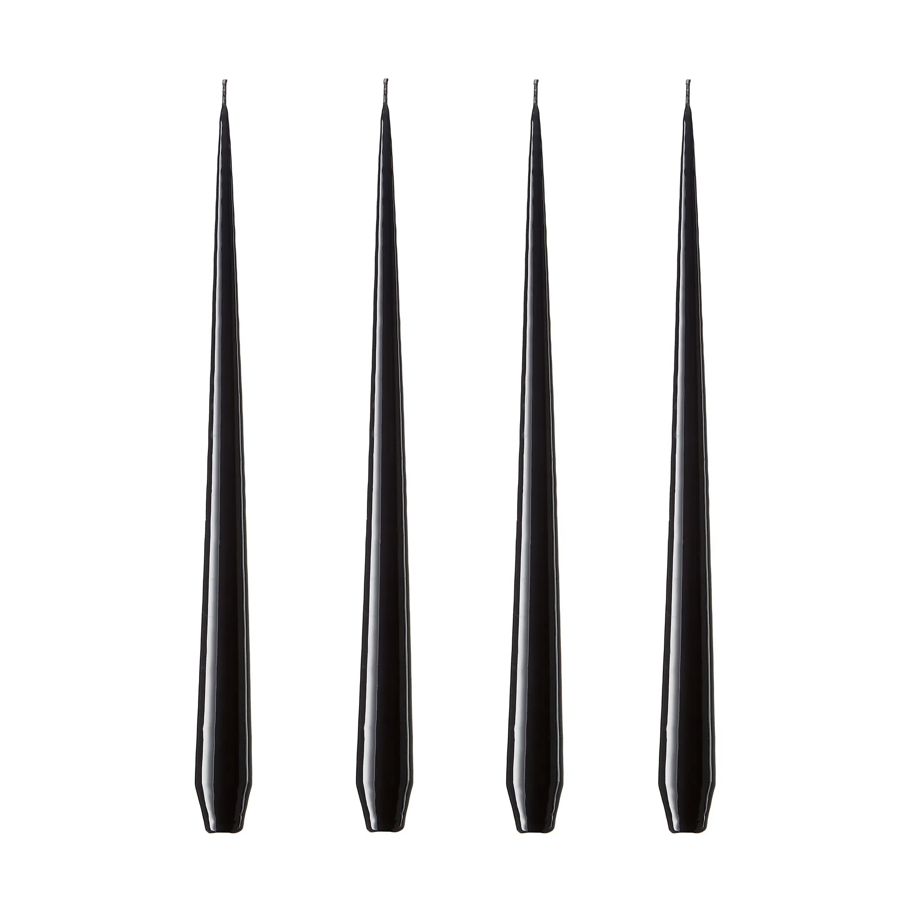 ester & erik kaars 4-pack gelakt, raw black, 42 cm ester & erik