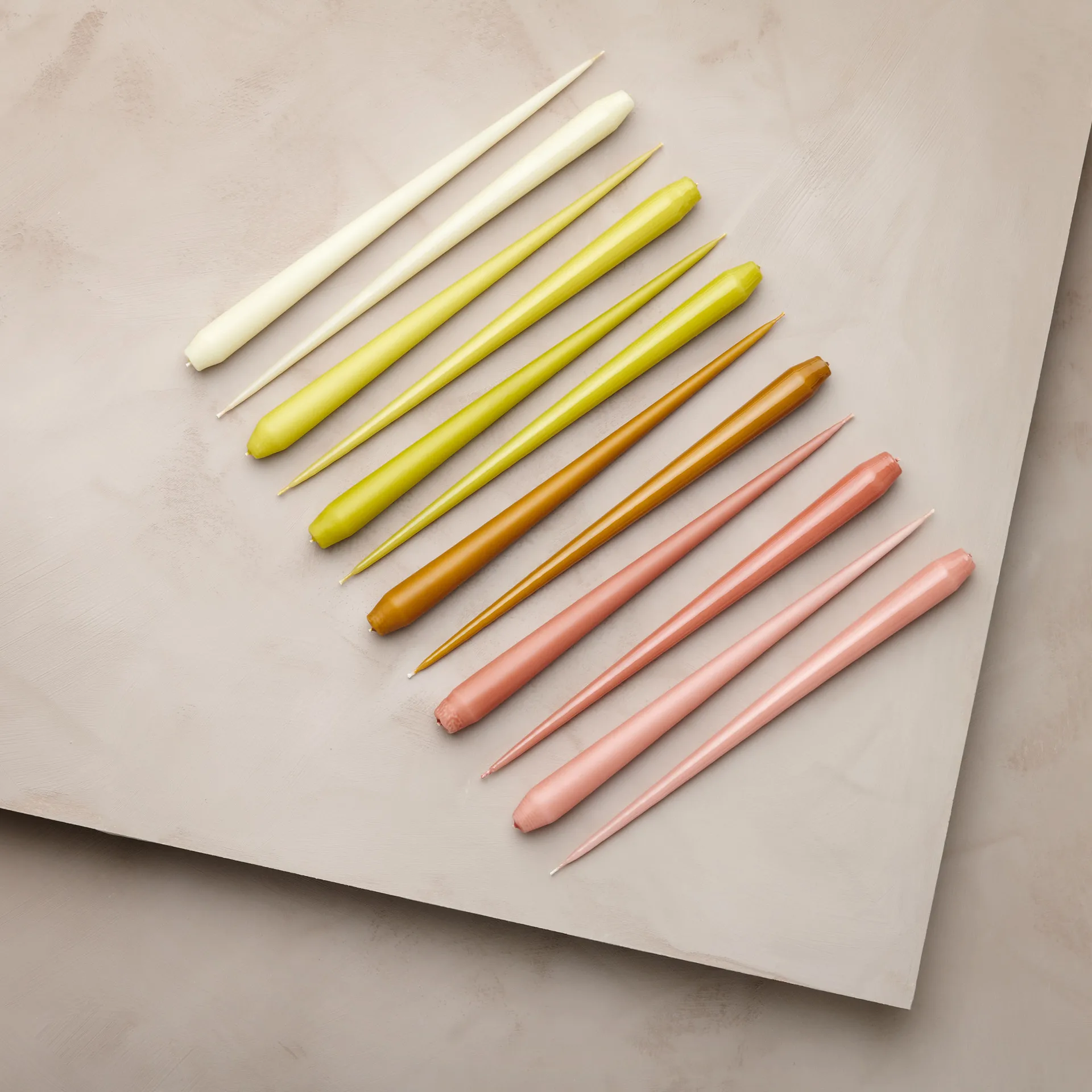 ester & erik kaars 4-pack gelakt, rosy caramel, 32 cm ester & erik