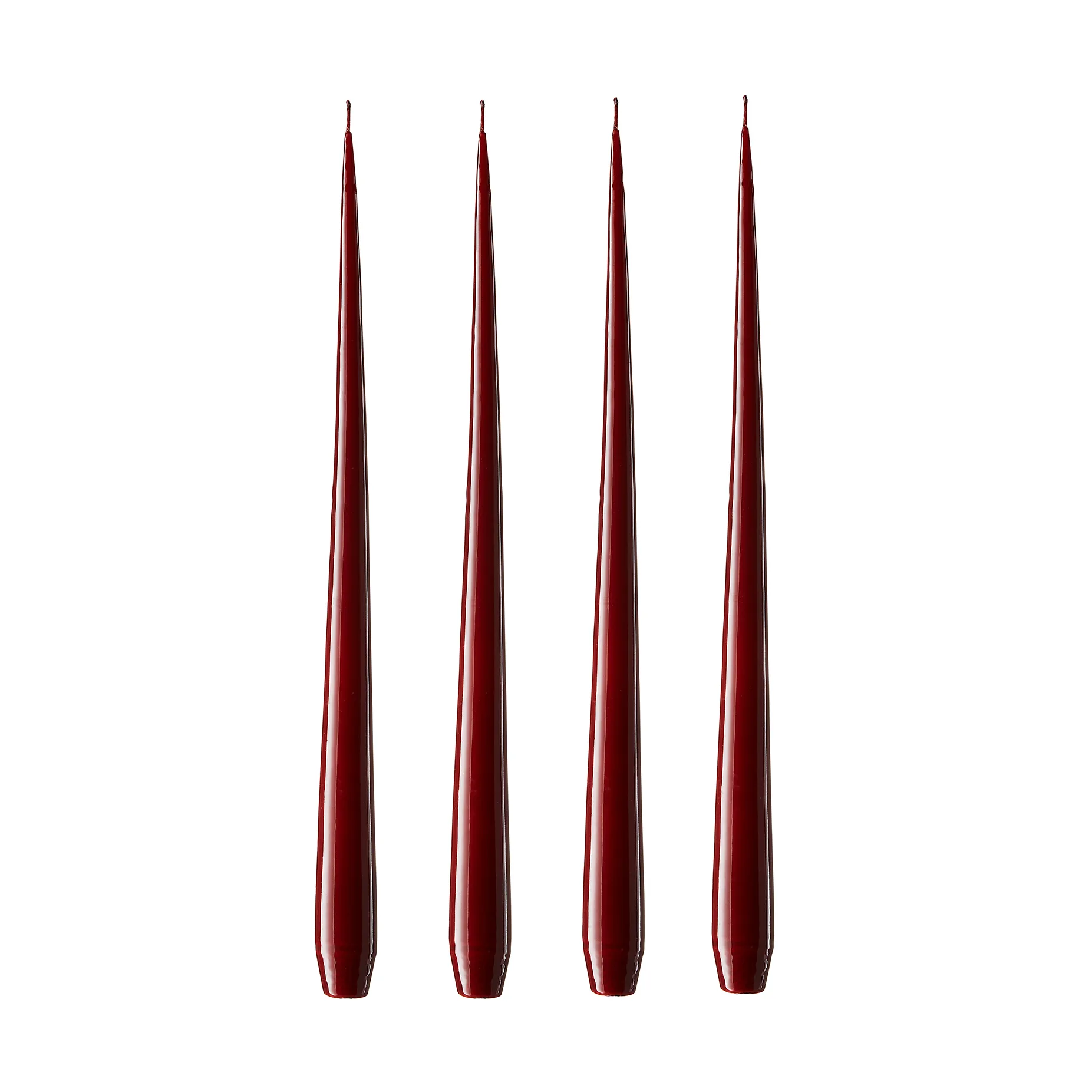 ester & erik kaars 4-pack gelakt, vinröd, 42 cm ester & erik