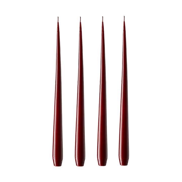 ester & erik kaars 4-pack gelakt - vinröd, 42 cm - Ester & erik