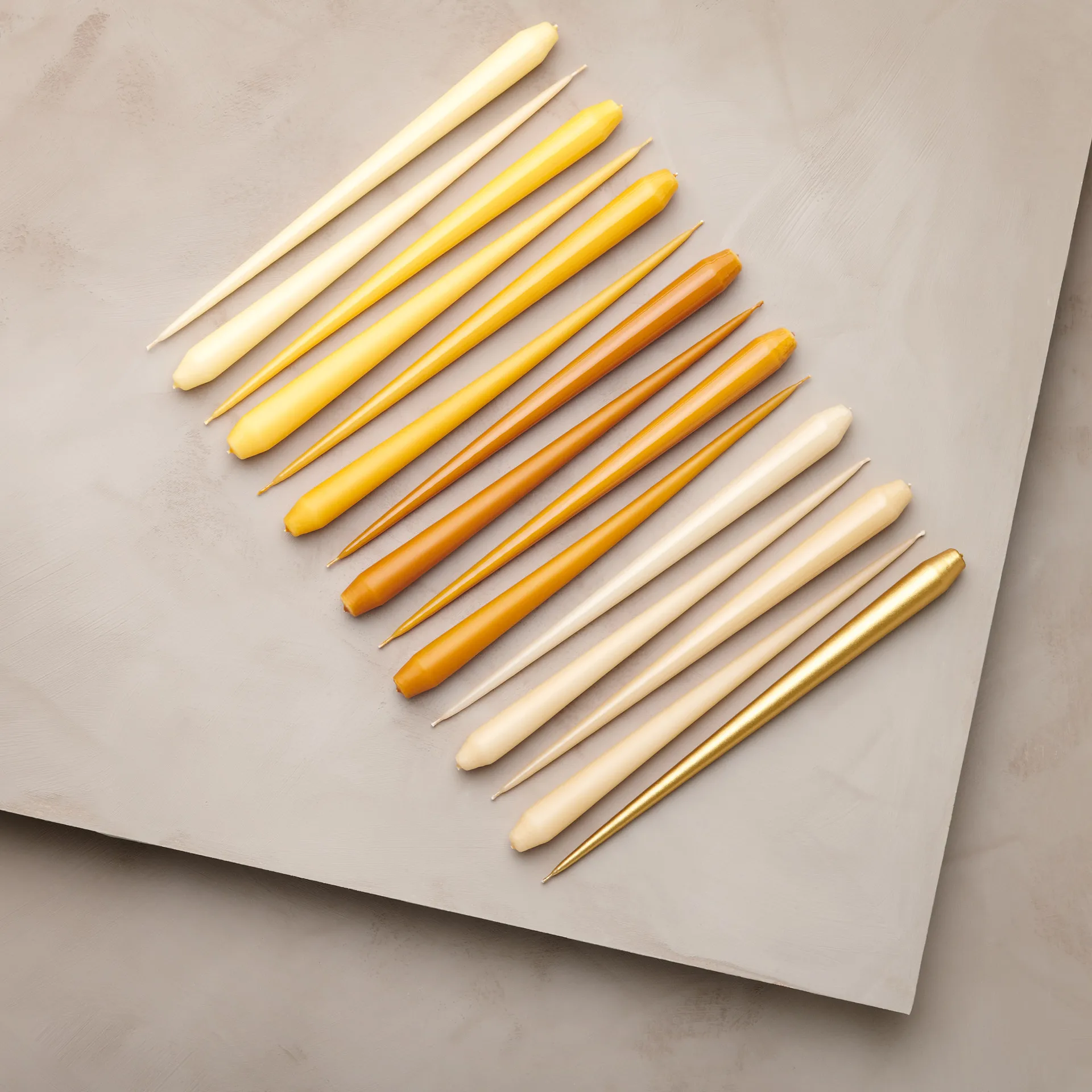 ester & erik kaars 4-pack mat, dark Lemon drop 15/2, 32 cm ester & erik