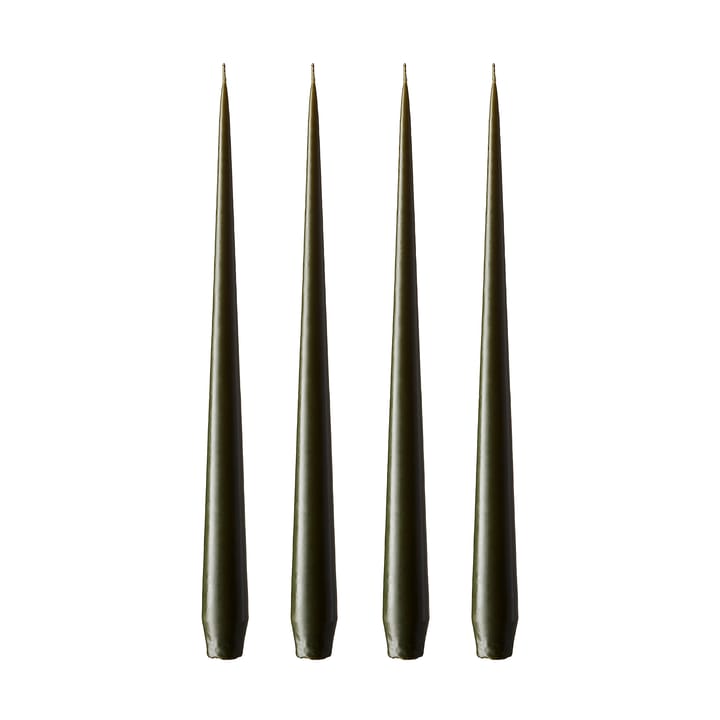 ester & erik kaars 4-pack mat - mörk deep forest, 32 cm - Ester & erik