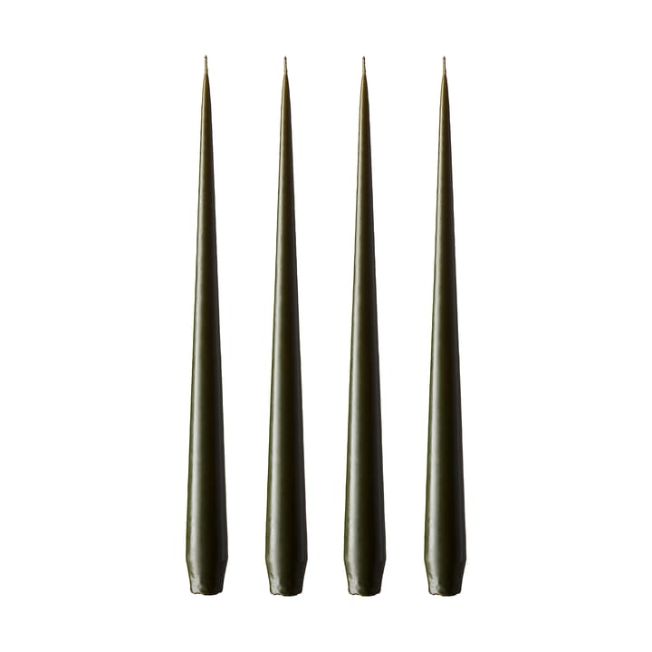 ester & erik kaars 4-pack mat - mörk deep forest, 42 cm - Ester & erik