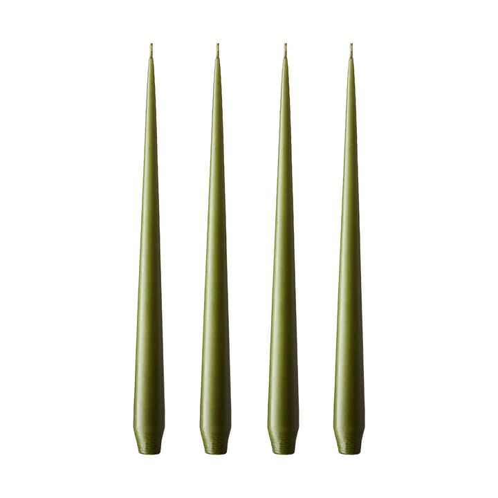 ester & erik kaars 4-pack mat - olive glow, 32 cm - Ester & erik