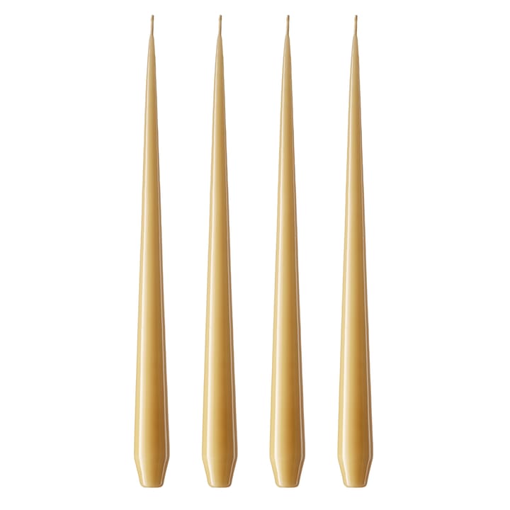 ester & erik kaars 42 cm 4-pack gelakt - Beige 14/2-0 - Ester & erik