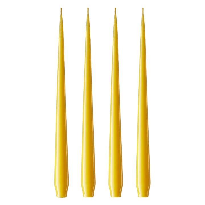 ester & erik kaars 42 cm 4-pack gelakt - DonkerLemon drop 15/2-0 - Ester & erik