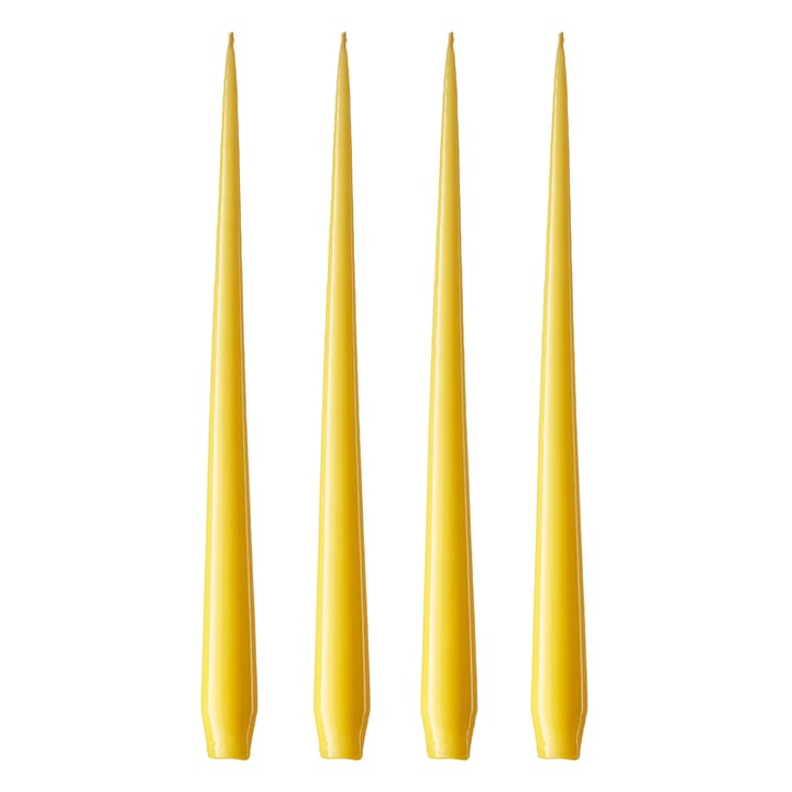 ester & erik kaars 42 cm 4-pack gelakt - Lemon drop 15-0 - Ester & erik