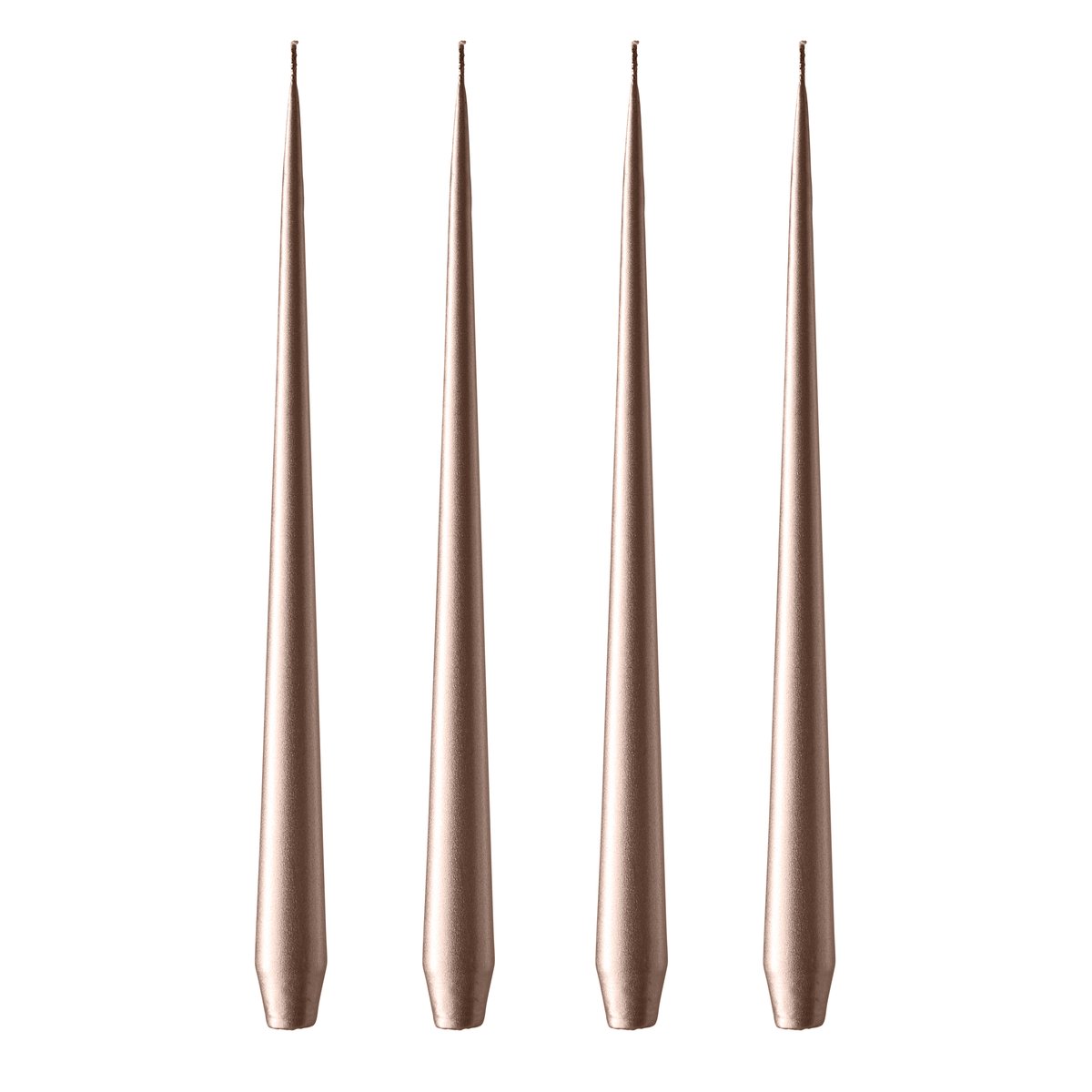 ester & erik kaars 42 cm 4-pack metallic Champagne | Scandinavisch Interieur | Kaarsen | Beige