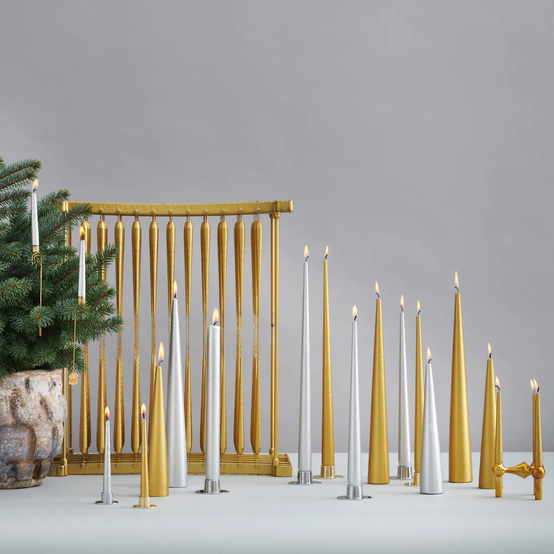 ester & erik kaars 42 cm 4-pack metallic, Gold ester & erik