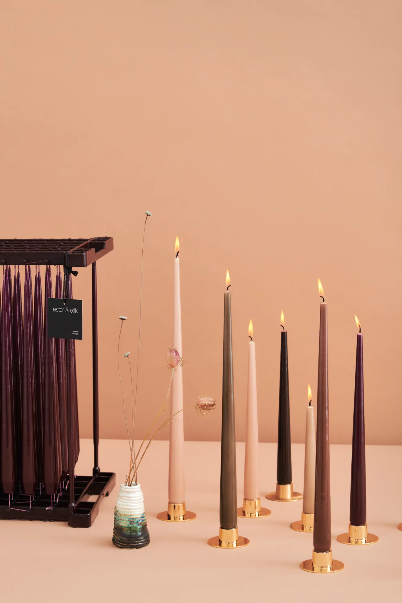 ester & erik kaarsenhouder glanzend 2-pack, Goud ester & erik