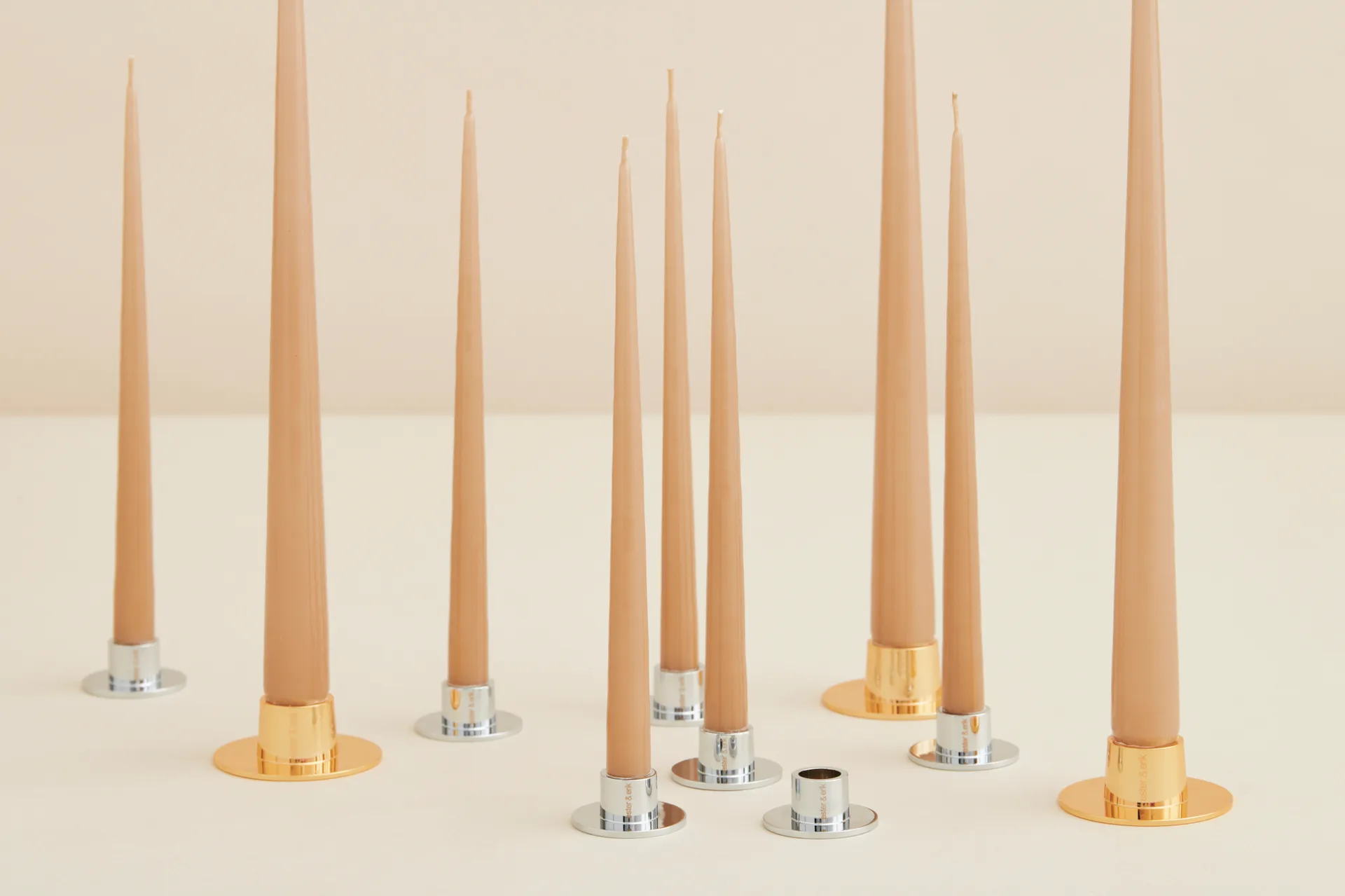 ester & erik kaarsenhouder glanzend 2-pack, Roestvrij staal ester & erik