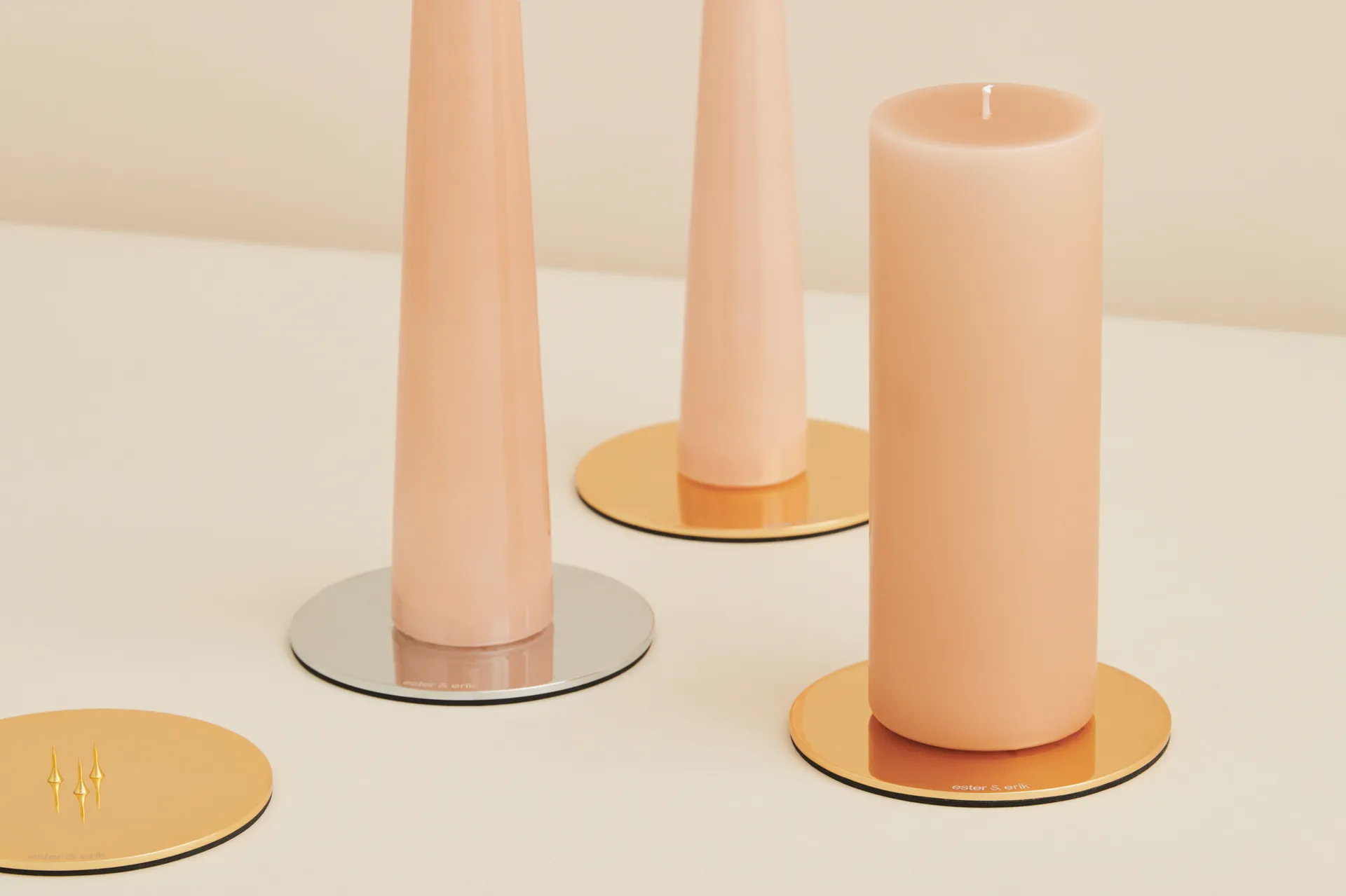 ester & erik kaarsenschaal Ø12 cm glanzend, Goud ester & erik