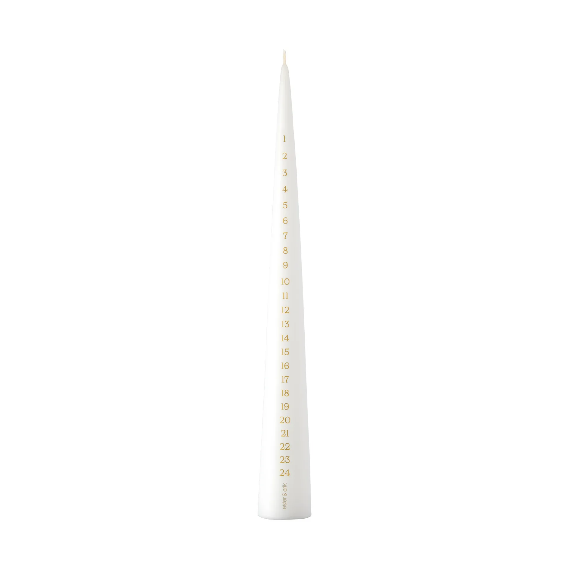 ester & erik kalenderkaars 37 cm, 31 pure white ester & erik