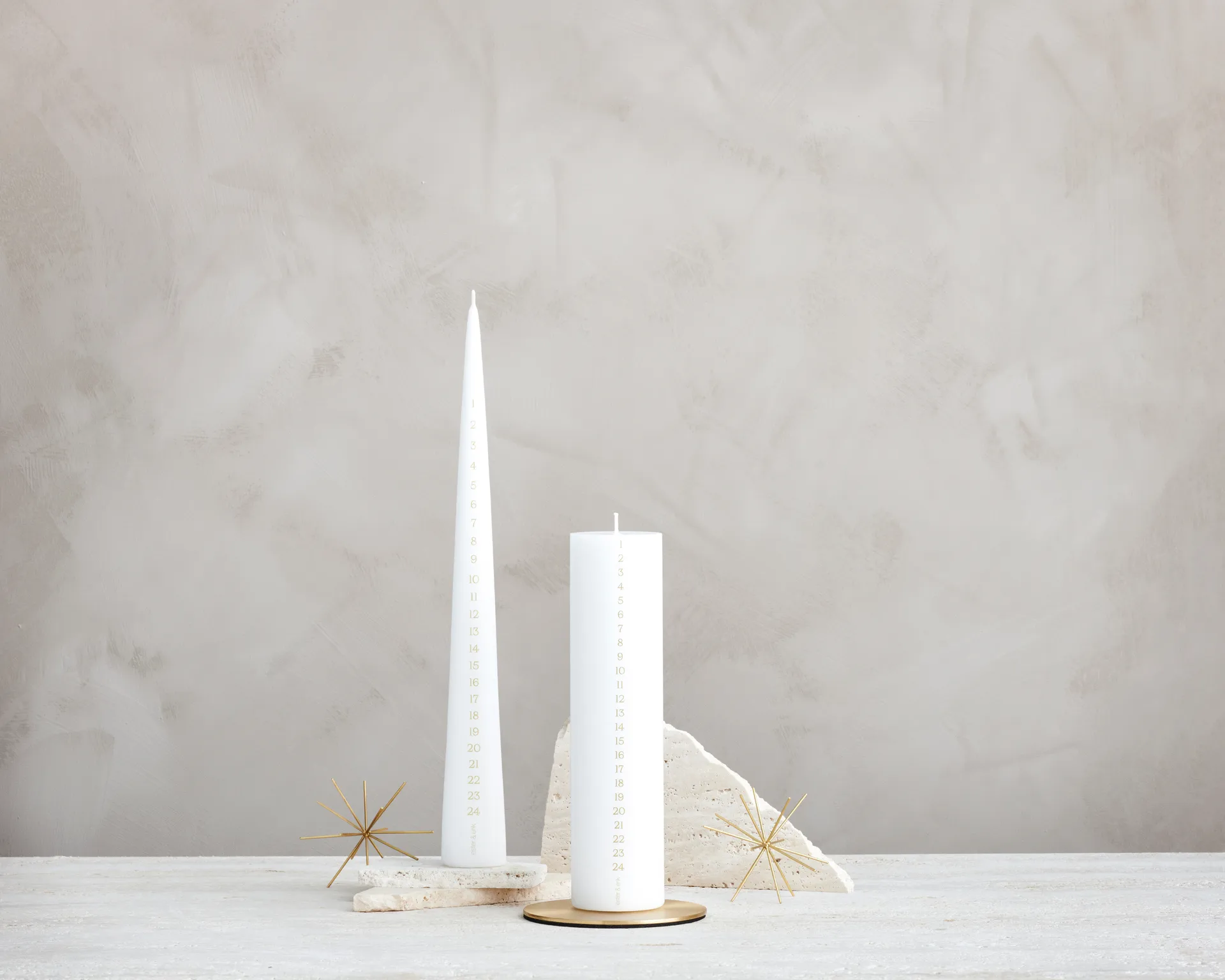ester & erik kalenderkaars 37 cm, 31 pure white ester & erik