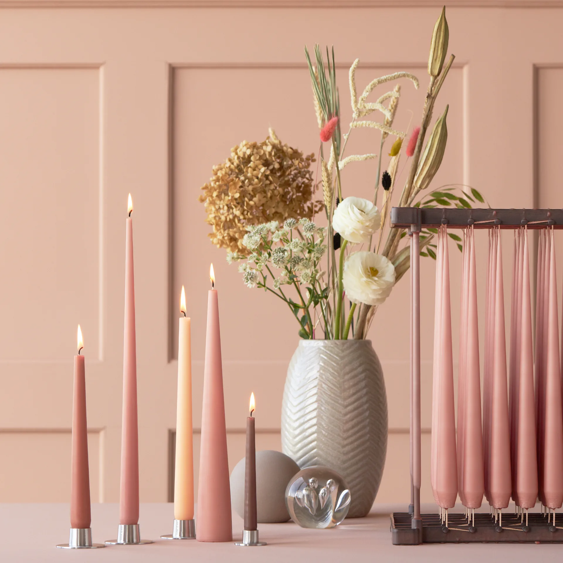 ester & erik kegelkaars 37 cm 2-pack mat, Rosy caramel 20 ester & erik