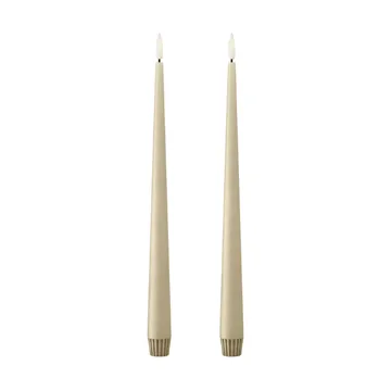 ester & erik taper kaars LED 2-pack - 14 Pale ginger , 30 cm - ester & erik