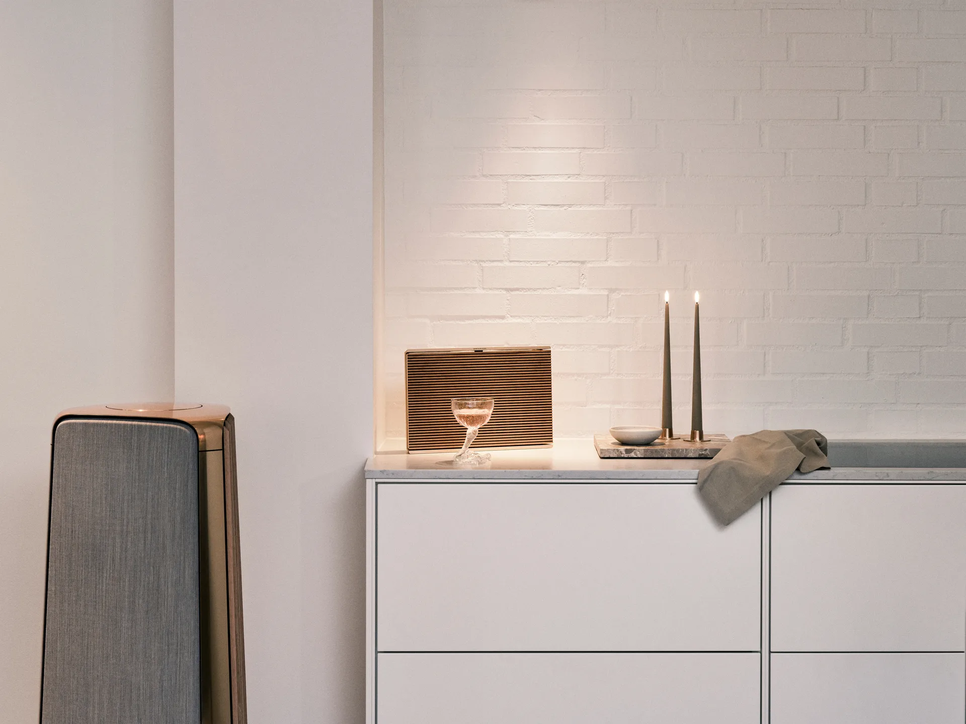 ester & erik taper kaars LED 2-pack, 18 Nougat note , 30 cm ester & erik