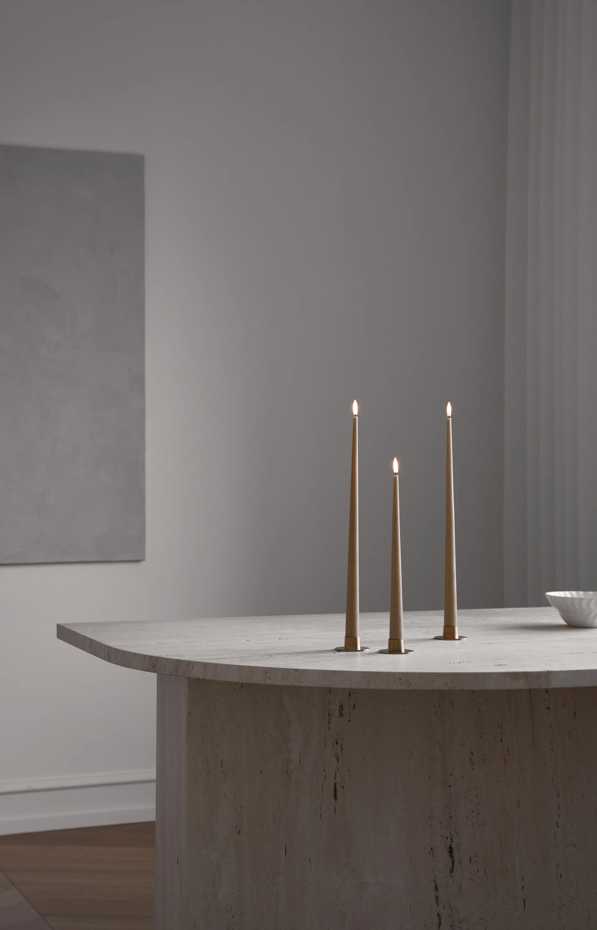 ester & erik taper kaars LED 2-pack, 20 Rosy caramel , 30 cm ester & erik