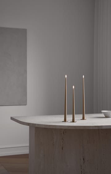 ester & erik taper kaars LED 2-pack - 20 Rosy caramel , 30 cm - ester & erik