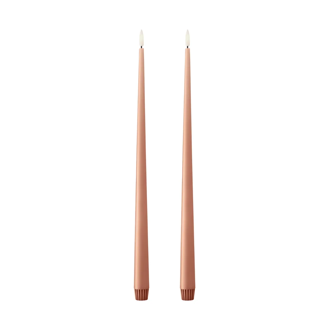 ester & erik taper kaars LED 2-pack, 20 Rosy caramel, 40 cm ester & erik