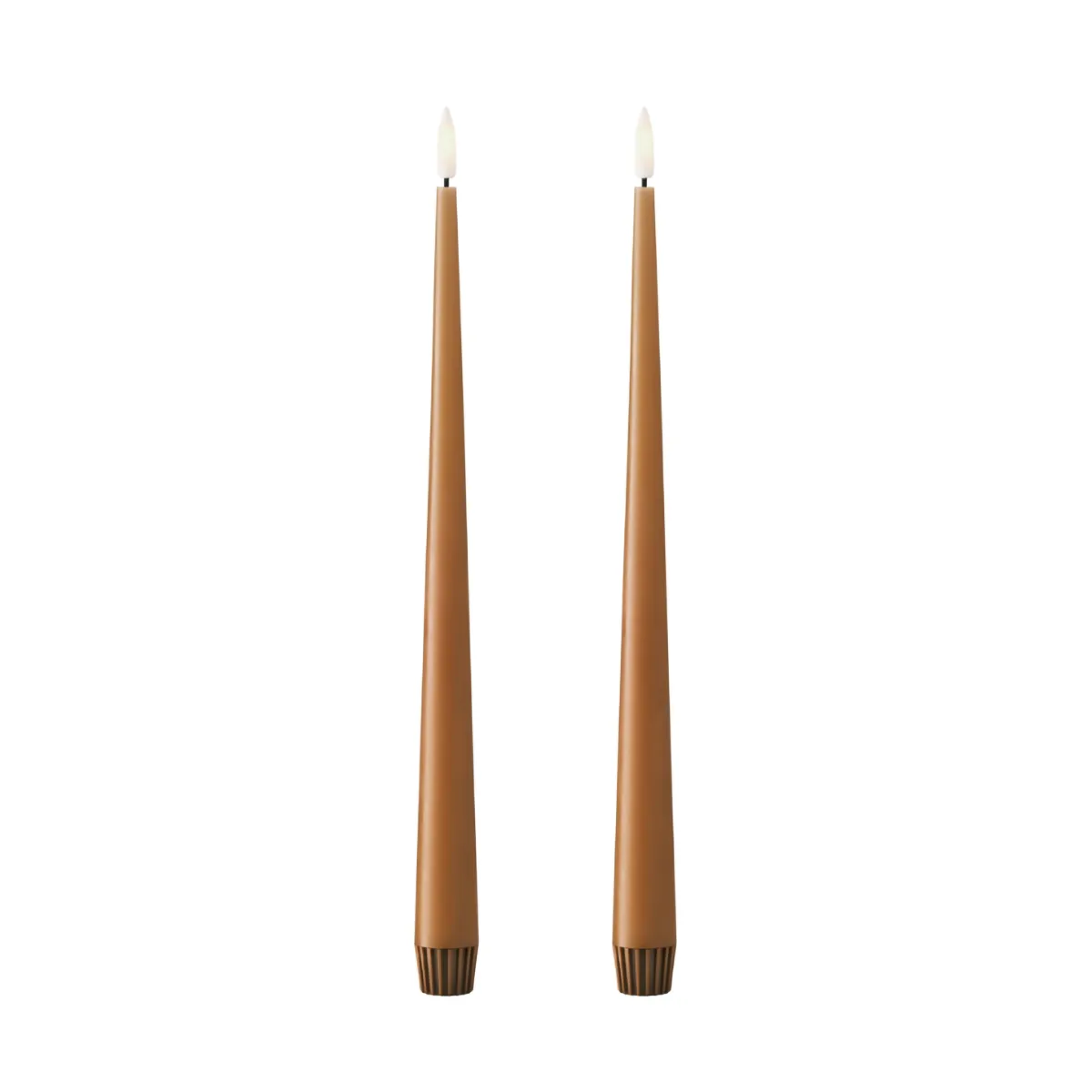ester & erik taper kaars LED 2-pack, 23 Raw Toffee , 30 cm ester & erik