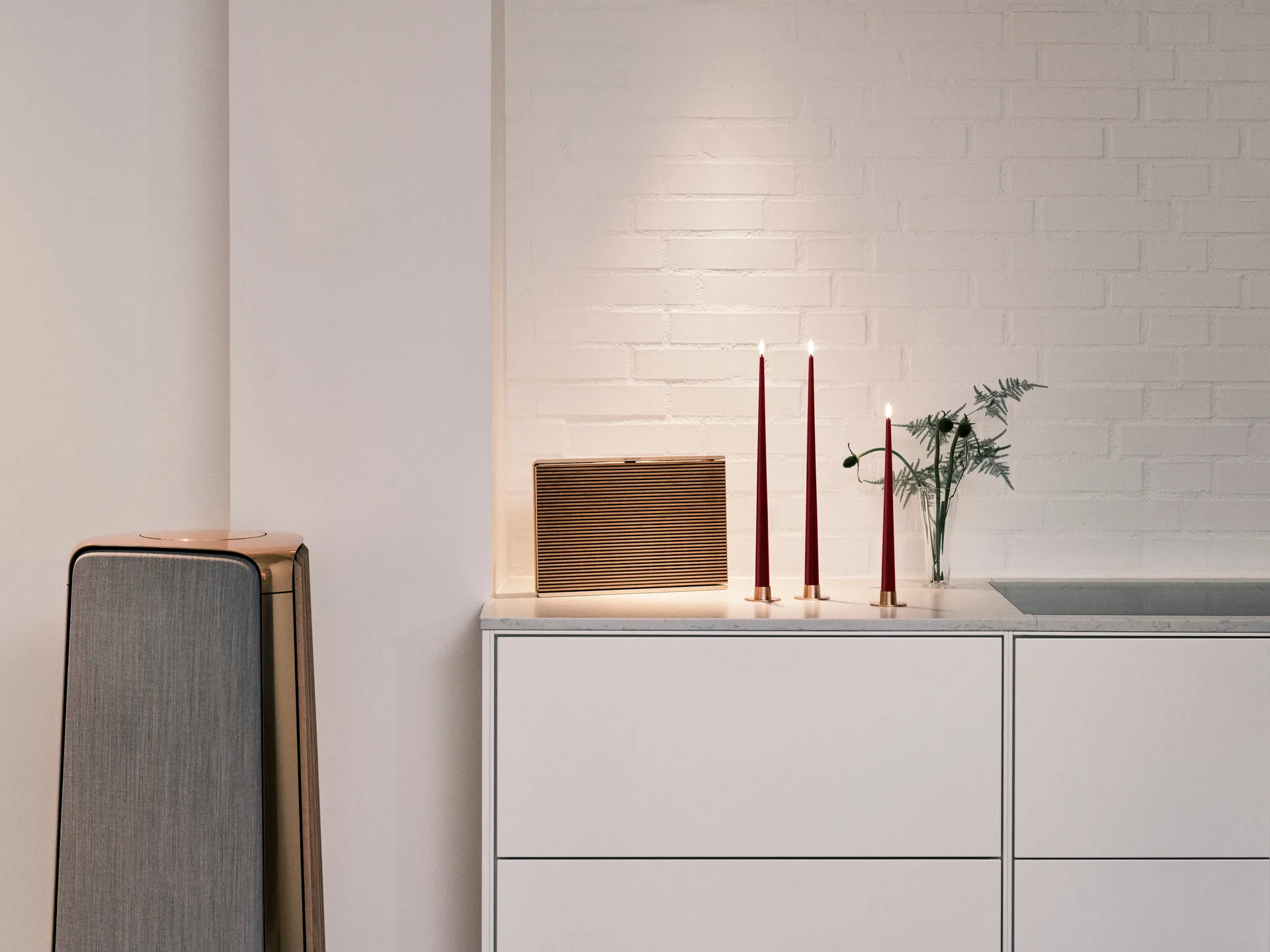 ester & erik taper kaars LED 2-pack, 44/2 Deep Wine , 30 cm ester & erik