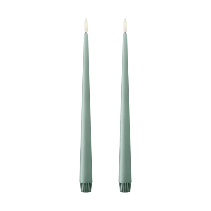 ester & erik taper kaars LED 2-pack - 67 Jade stone , 30 cm - Ester & erik