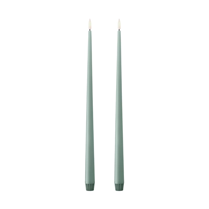ester & erik taper kaars LED 2-pack - 67 Jade stone, 40 cm - Ester & erik
